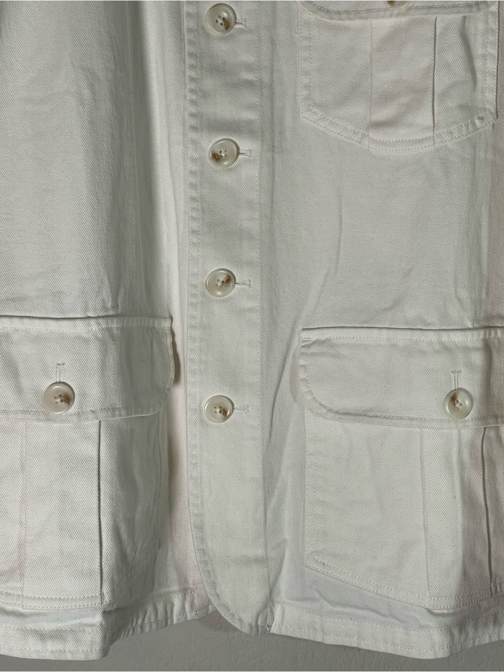 Tuckernuck White Bunny Barn Jacket Size Medium NWT Relaxed Fit Corduroy Collar - Picture 8 of 16
